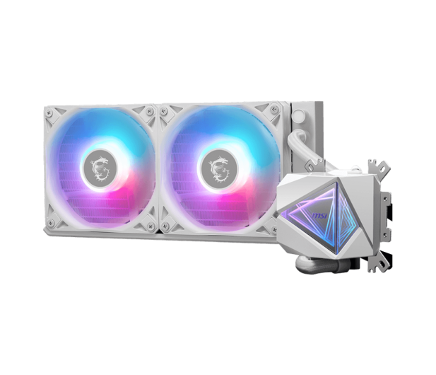MSI MAG Core Liquid I240 White 2x120mm - 1280380 - zdjęcie 2